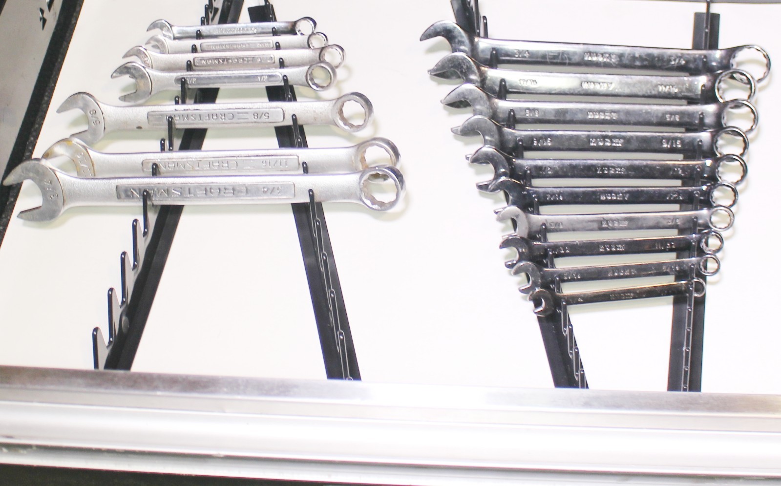 Wrench Holder Rail Set Holds 40 Tools Hand Storage Wrench Organizer