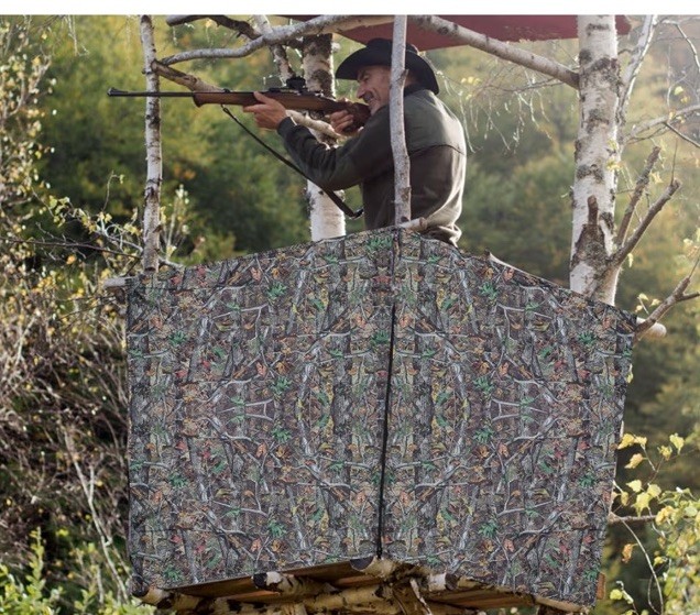 Hunting Tree Stand Blind Cover Camo 35" x 102" Blind 2 Person Stand for Deer New