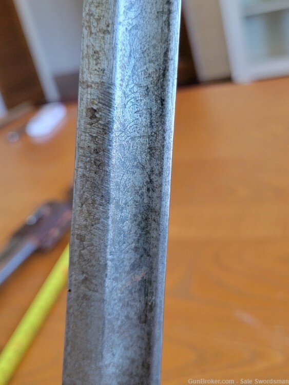 Modified Eagle Head Bowie Knife with Scabbard and Frog Used