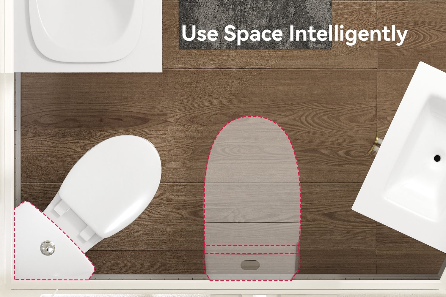 17.2" Two-Piece Corner Toilet Dual Flush 0.8/1.28 GPF for Compact Bathroom