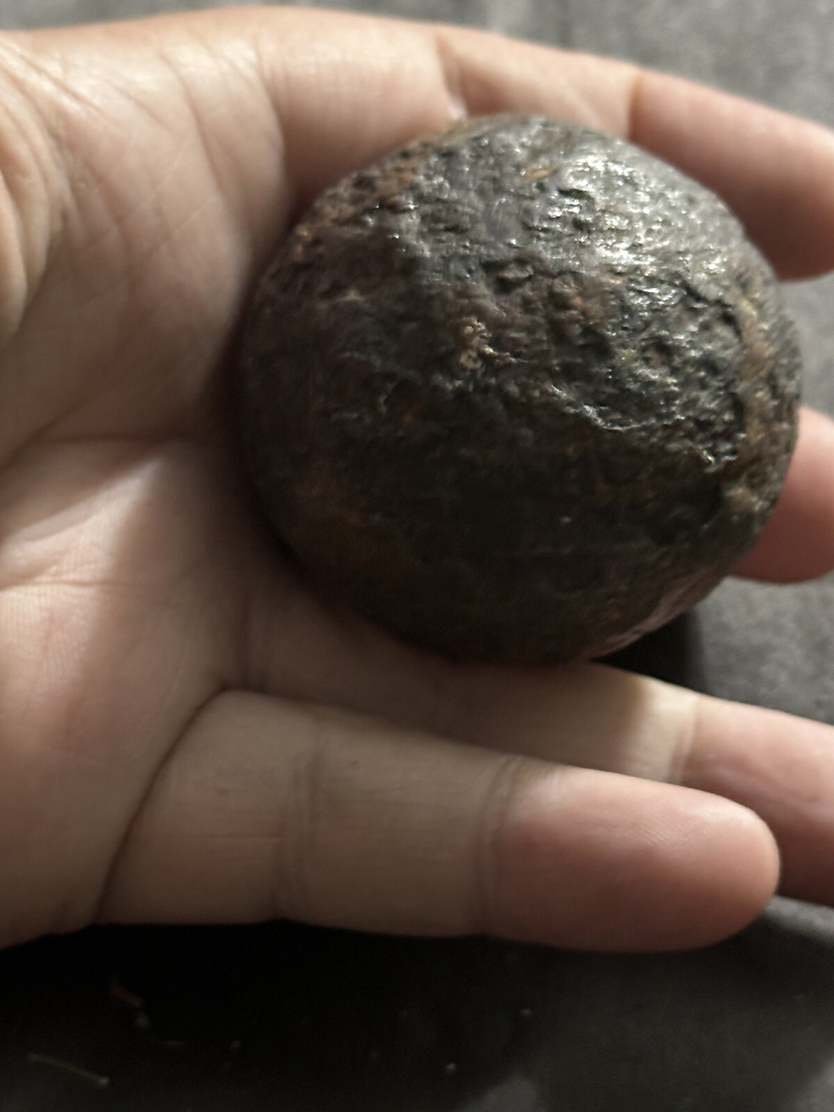 Antique Pre-civil War or Civil War ? 1 Lb (14.8oz) US Cannon Ball 1 Pounder 2”