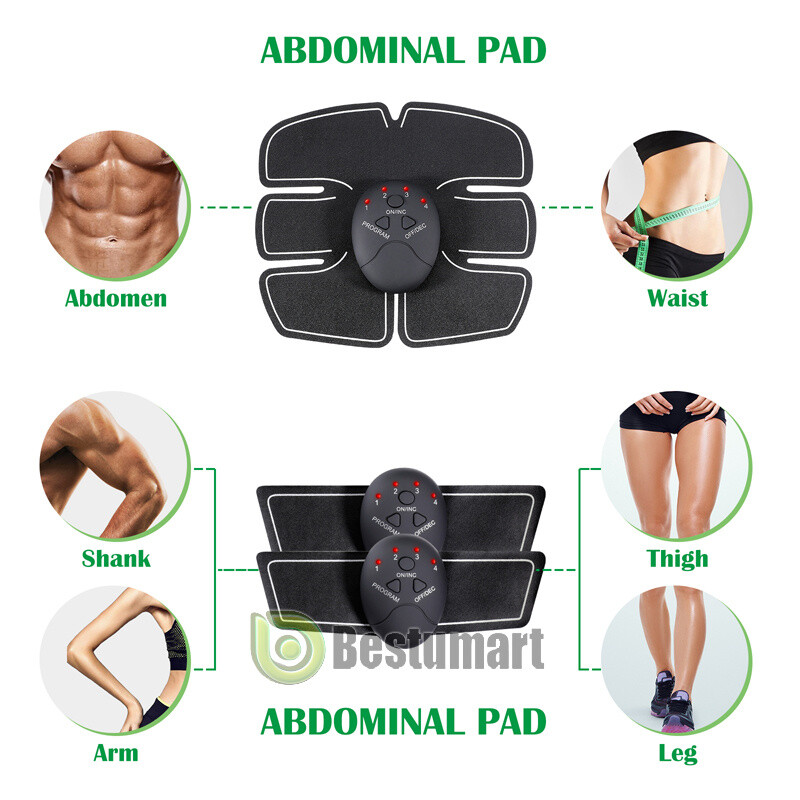 Ultimate EMS AB & Arms Muscle Simulator ABS Training Abdominal Trainer Pad Sets