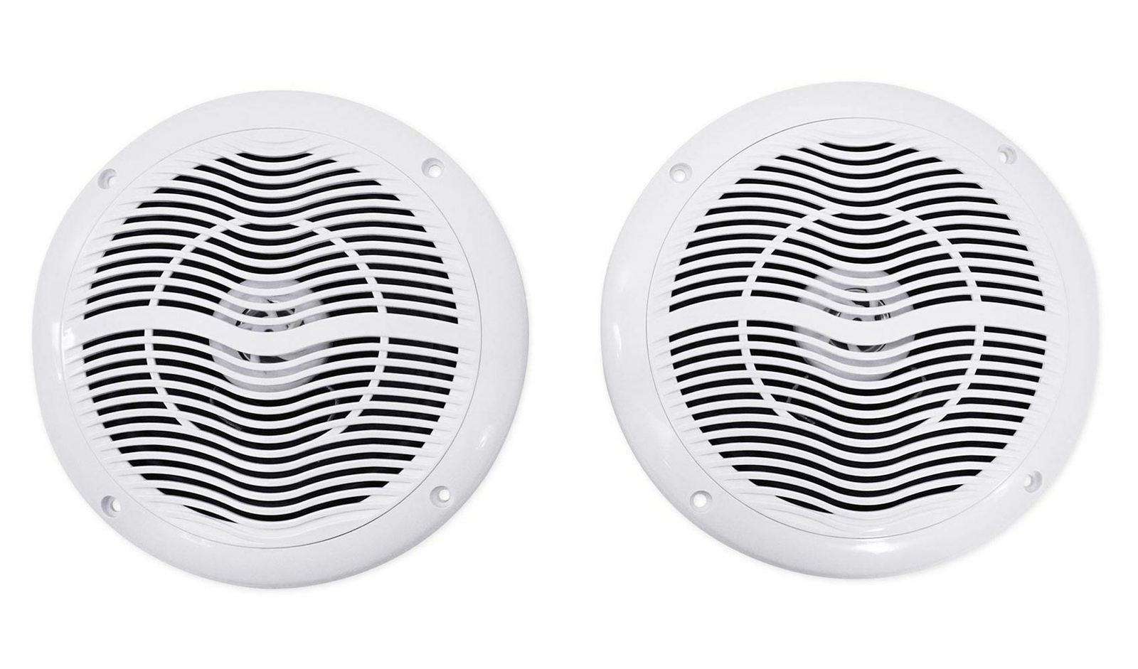 (4) Rockville RMC65W 6.5" 1200 Watt Waterproof Marine Boat Speakers 2-Way White