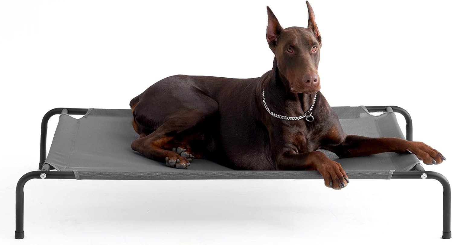 EHEYCIGA XXL Elevated Dog Cot Bed, Raised Outdoor Dog Hammock for Giant Jumbo