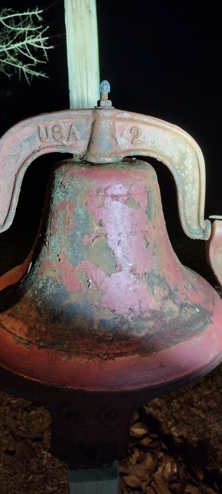 Late 1800s Crystal Metal Number 2 School Bell 19-20 Yoke Width