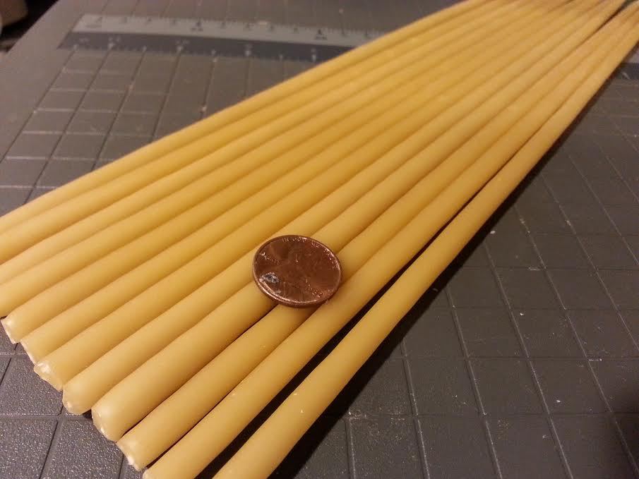 Pure Michigan 100% Beeswax taper candles 7/8" 3/4" 5/8" 1/2" 3/8" hand dipped