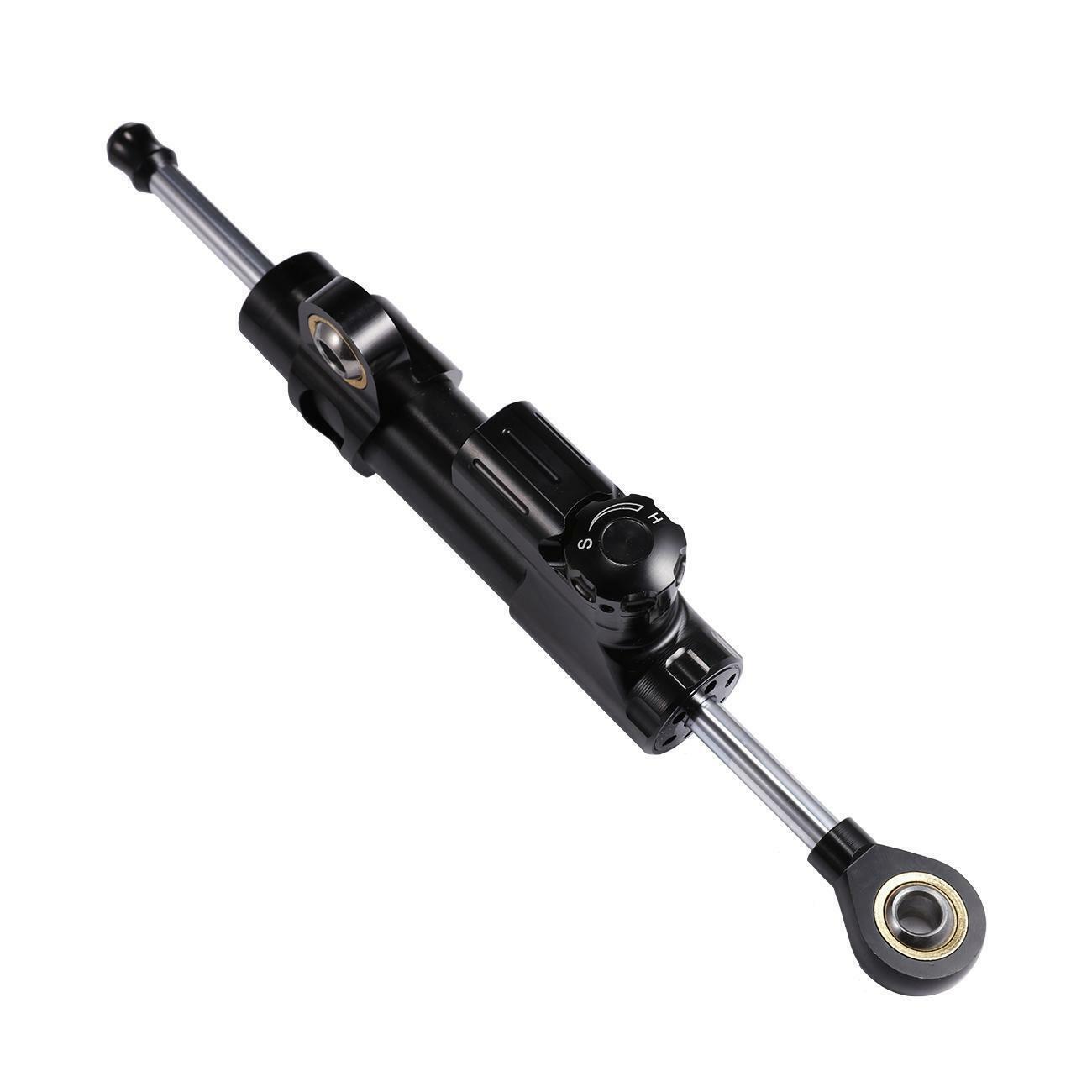 Motorcycle Adjustable Full Black Stabilizer Steering Damper For Suzuki Kawasaki