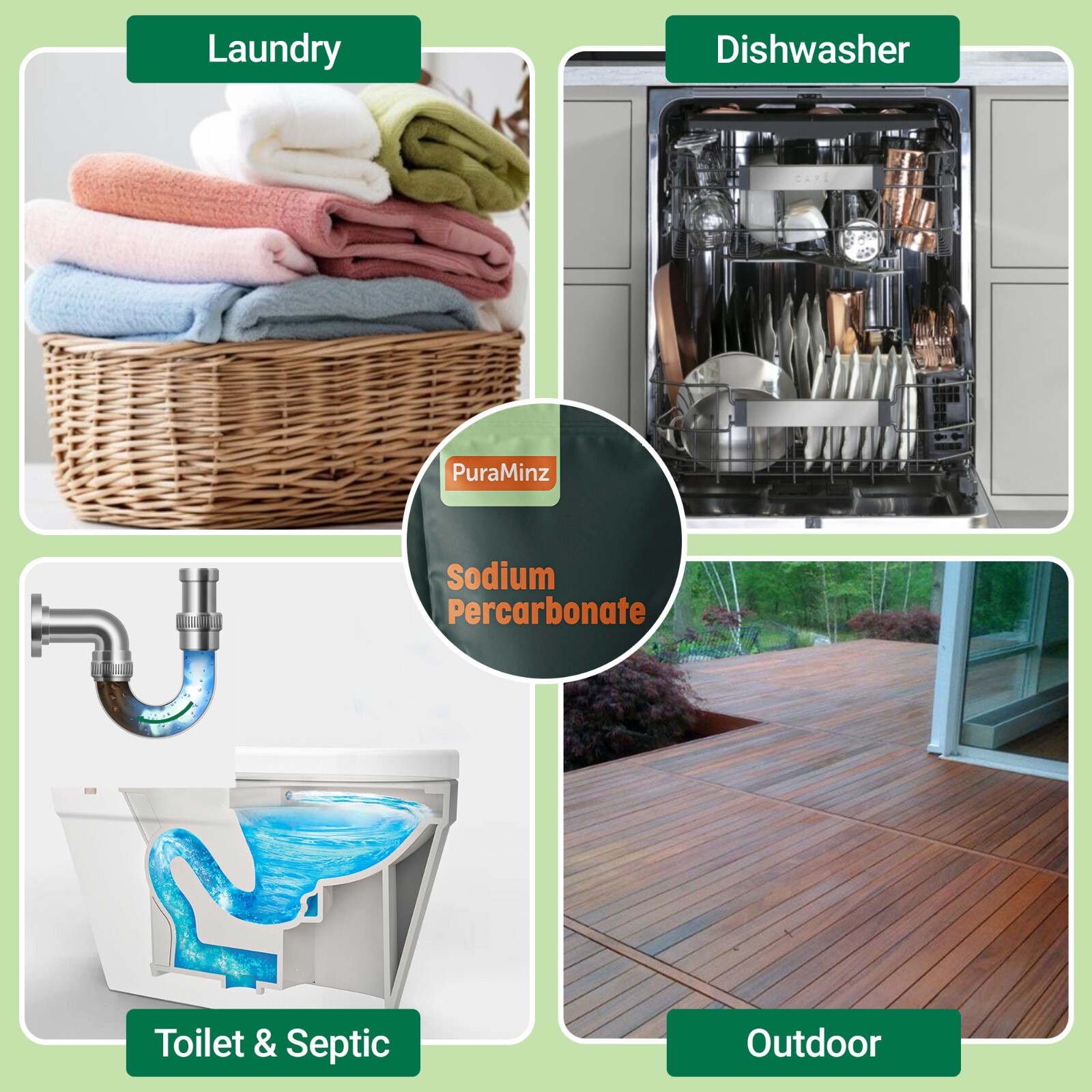 Sodium Percarbonate -5 LB Oxygen Bleach/Solid Hydrogen Peroxide- MutliPurpose