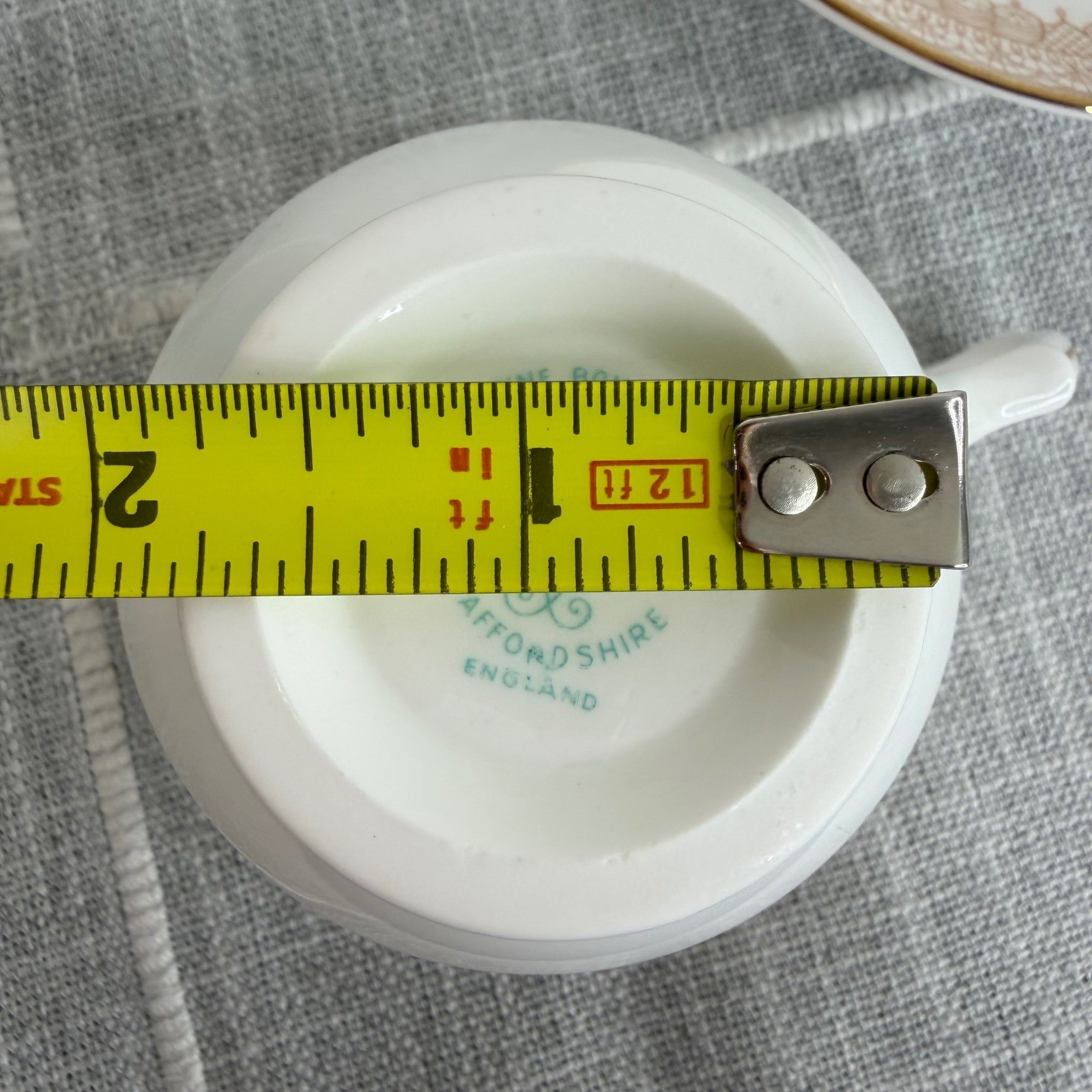 Crown Staffordshire Classic Footed Cup And Saucer Gold Lace White & Gold