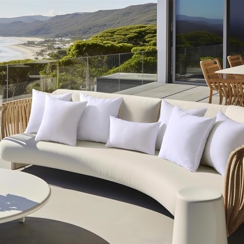 Pack of 18x18 Outdoor Pillow Inserts, Outdoor Throw Pillows Water 18x18 Inch 2