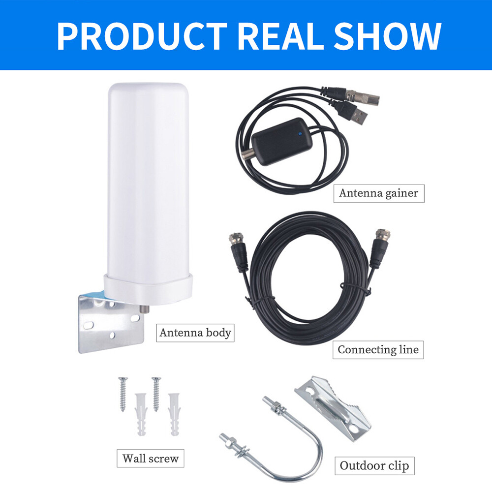 6000Mile 4K 1080P HDTV Outdoor Amplified TV Antenna Digital HD UHF VHF 360 Rotor