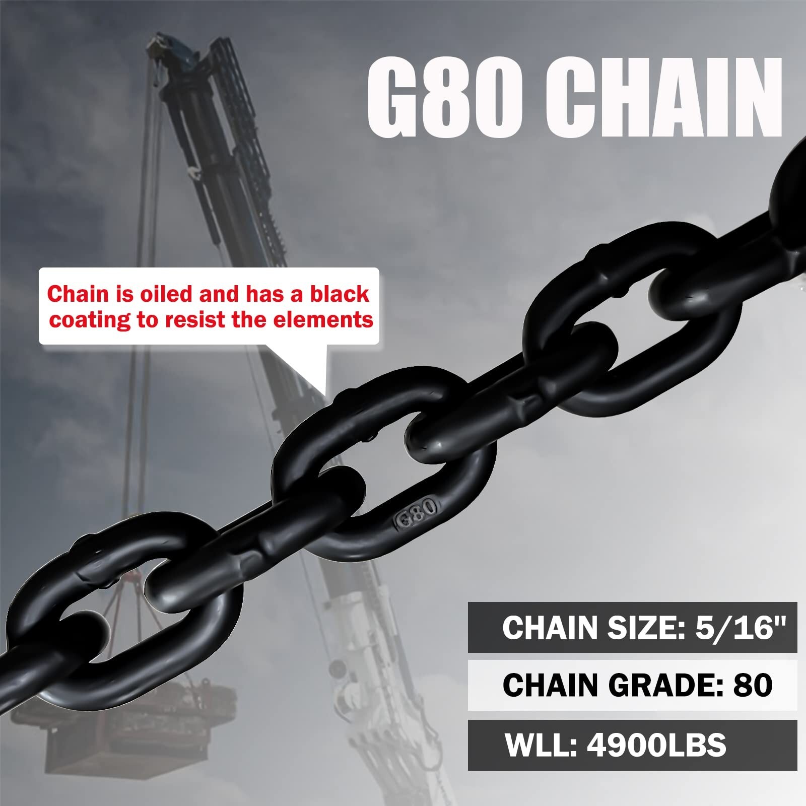 6 Ton 4 Leg Chain Sling, G80 Alloy Steel 4 Way Chain Slings Quadruple Leg Slings