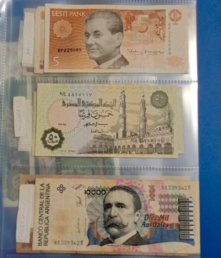 Huge Lot World Banknotes 60 Pieces Many SDS