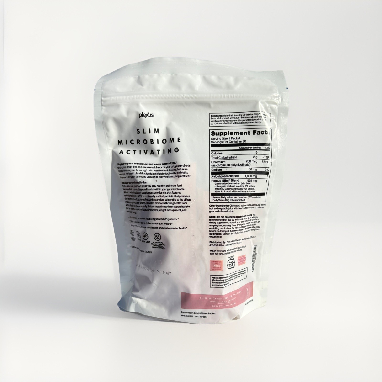 Plexus Slim Microbiome Activating Gut Health Series 30 Packets-Raspberry