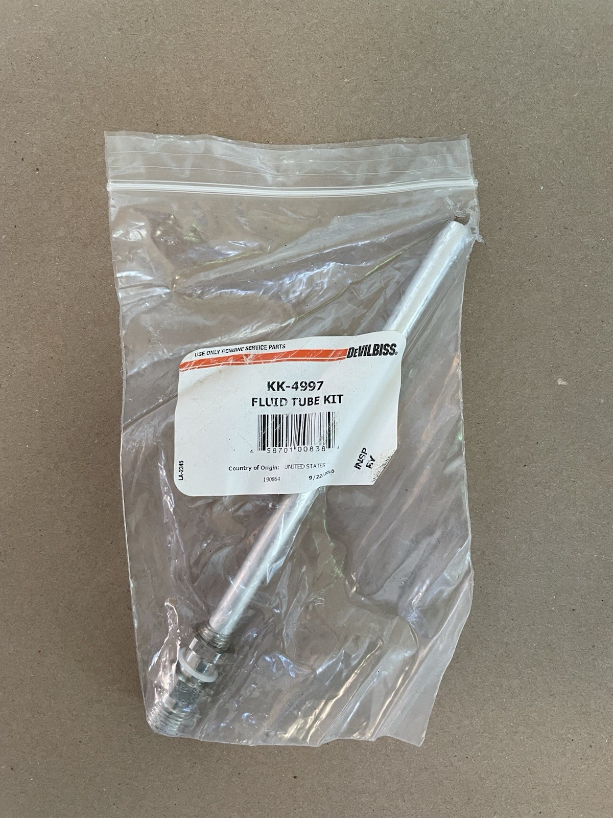 DeVILBISS FLUID TUBE KIT. KB II