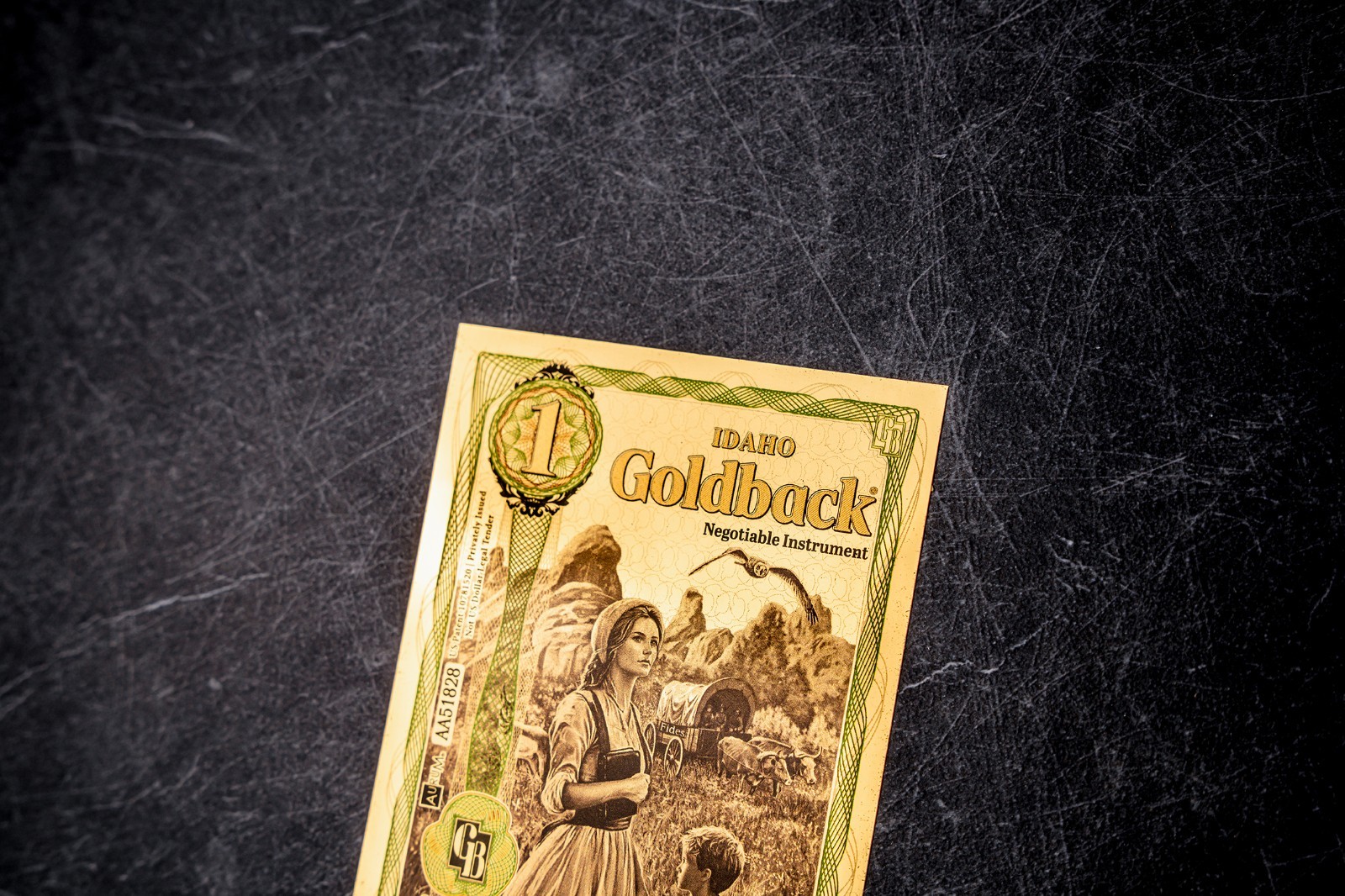 2026 - 1 IDAHO Goldback Aurum Gold Foil Note 1/1000 oz 24kt .999 Fine PRESALE