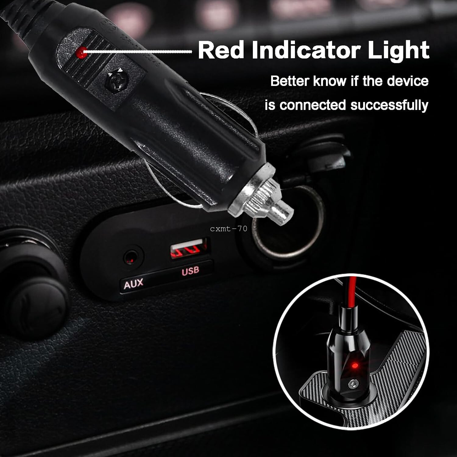 CB Radio Power Cable 3-Pin Plug & Car Cigarette Lighter Socket 12V for Uniden