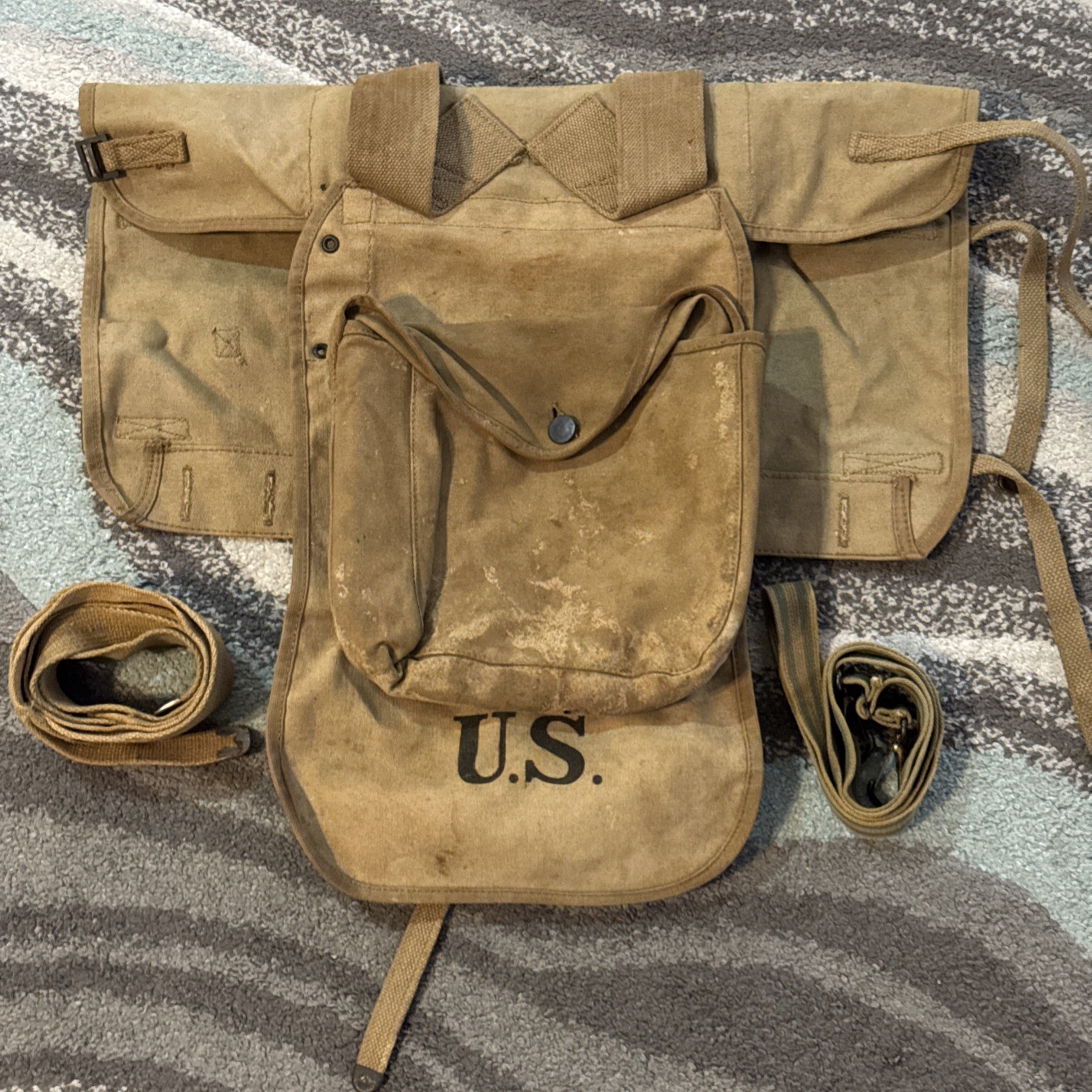 WWI U.S. Army Infantry Haversack Backpack 1917 Original RIA1917