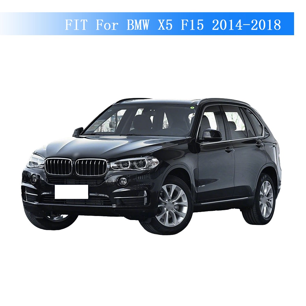 Glossy Black Chrome Delete Window Trims For BMW X5 F15 2014-2018
