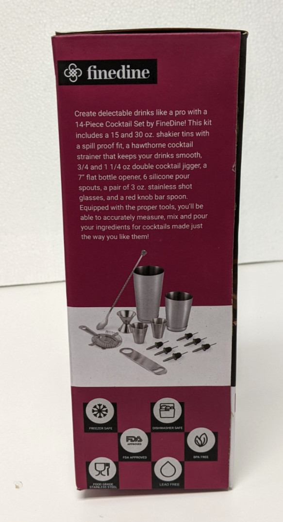 Expert 14-Piece Cocktail Shaker Bar Set – Stainless Steel Bartender Kit New