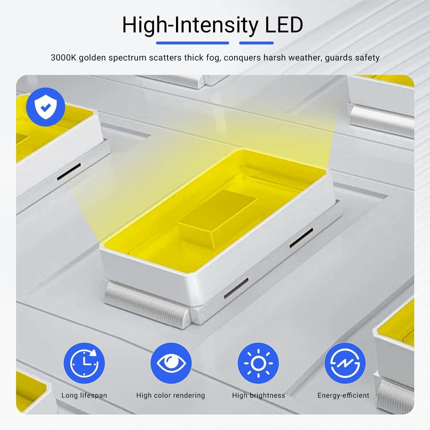 For 2019-2026 Chevy Silverado 1500 Hood Protector with LED Light Hood Deflector