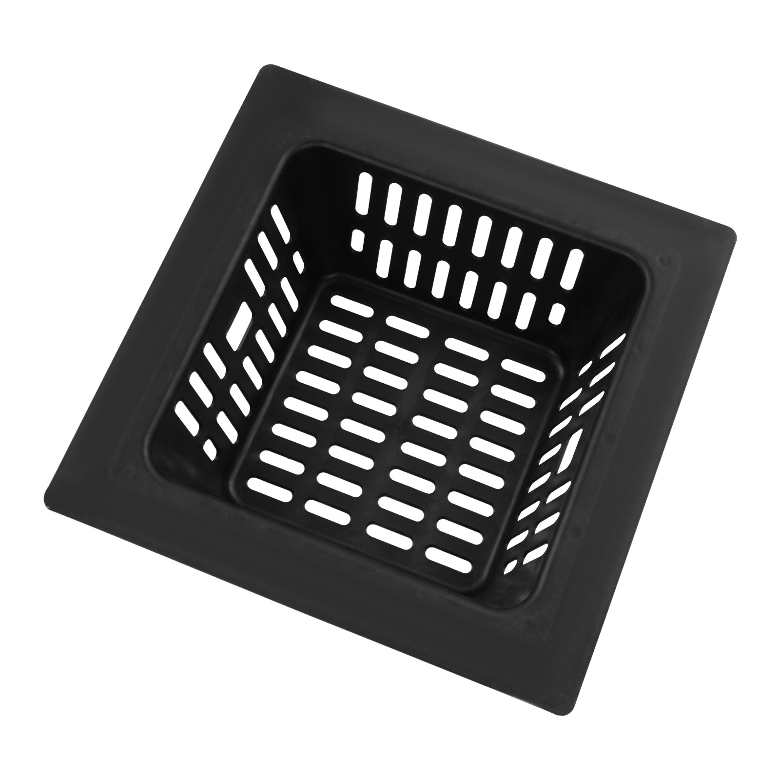 16 in. Square Catch Basin Kit with Silver Grate French Drain Basin for Drainage