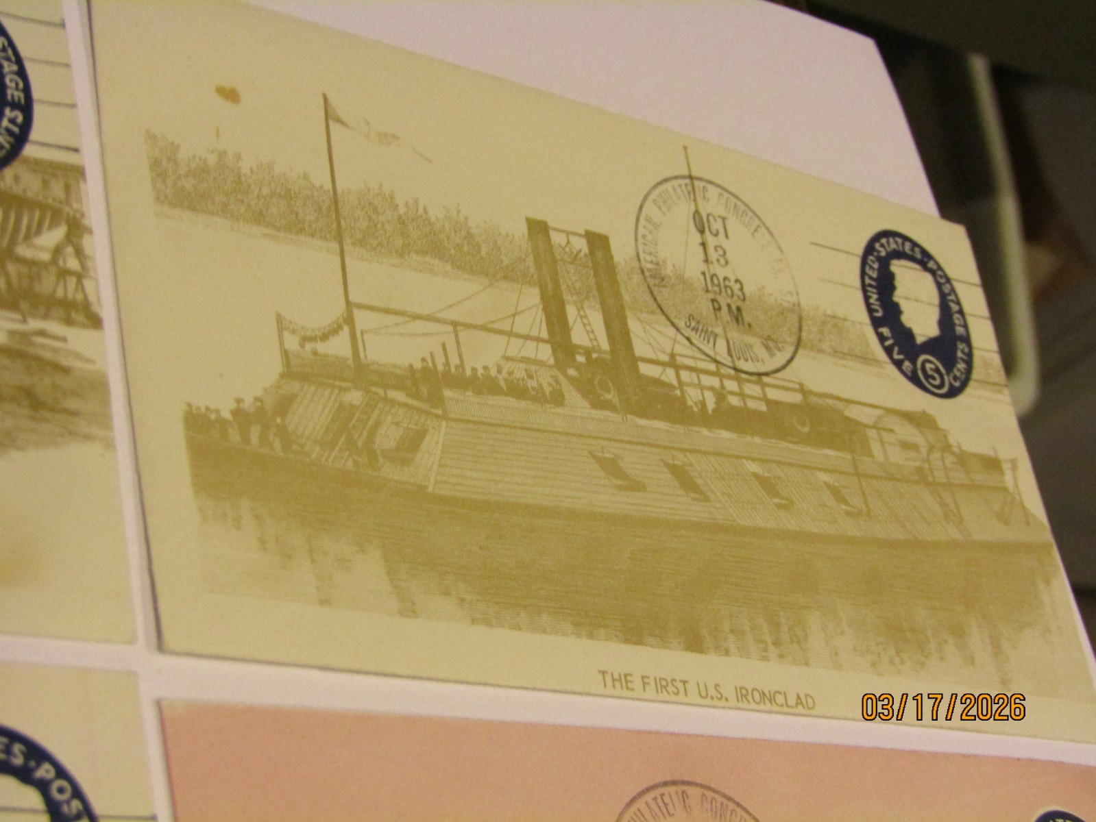 Philatelic Congress St Louis 1963 Eads Bridge Ironclad Gun Boats Envelopes FDC
