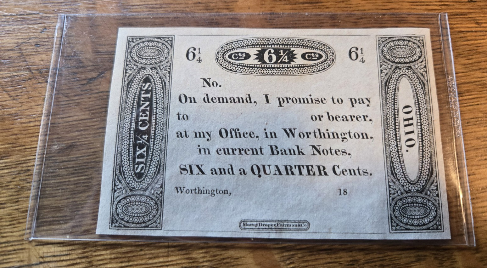 (3) Worthington Ohio Obsolete Currency Bank Note Remainders Ezra Griswold