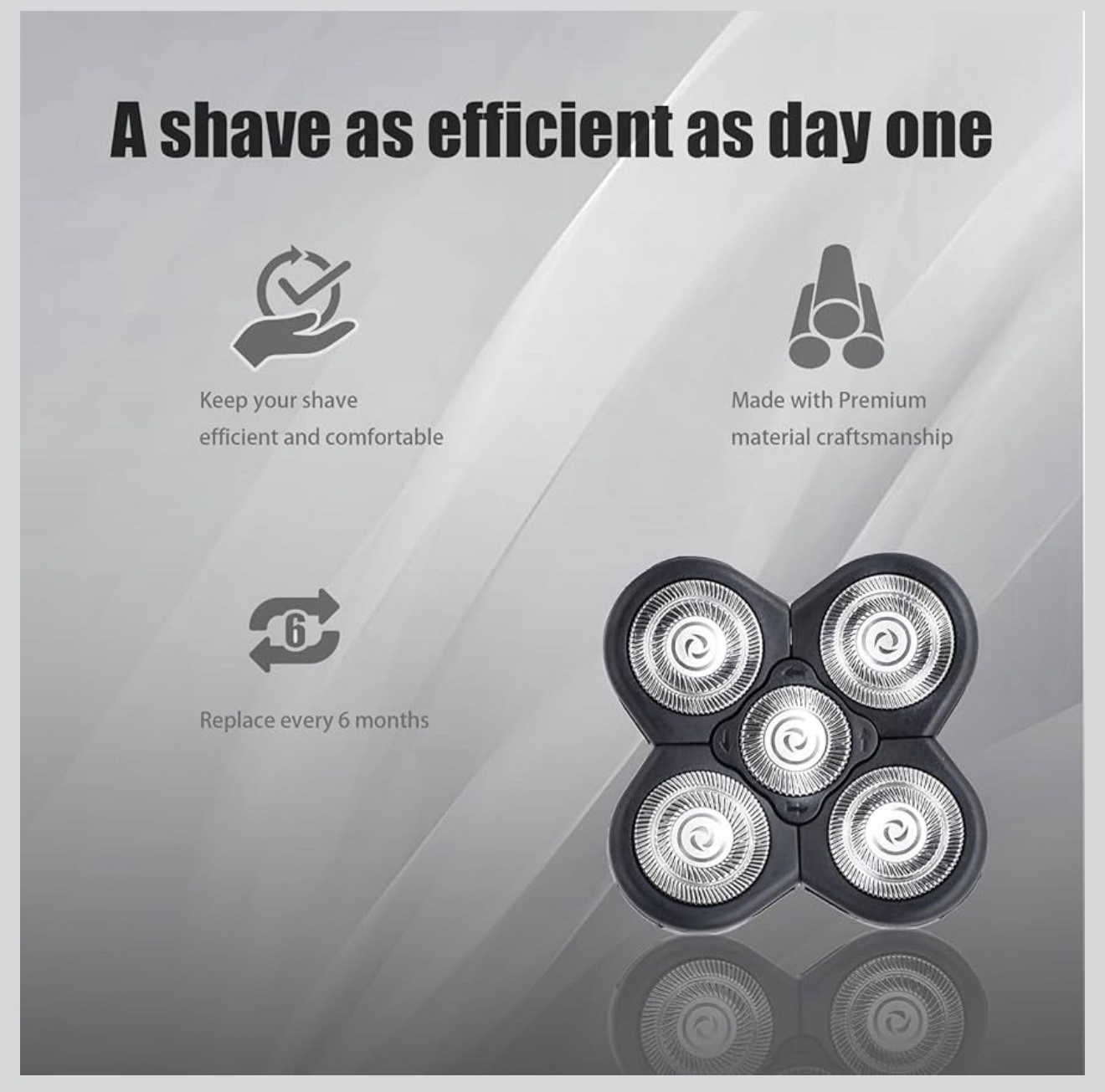 Freebird Replacement Blades 3 Pack for Head Shaver Kit, 5 3pcs