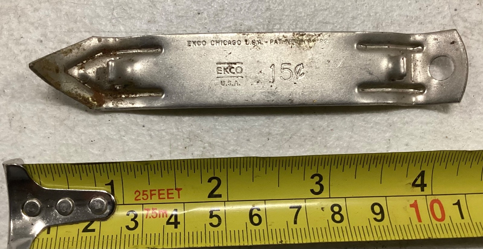 Vintage EKCO Safe Edge Metal Bottle Opener Can Piercer Tool