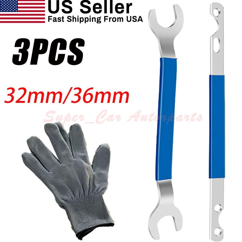 3PCS Fan Clutch Nut Wrench 32mm&36mm Clutch Holder Removal Tool For bmw