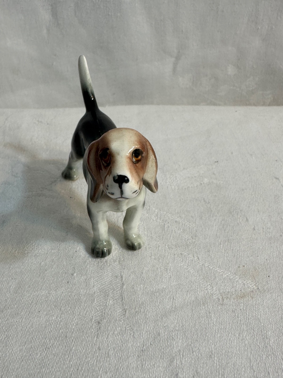 vintage 2 in japanese porcelain beagle figurine