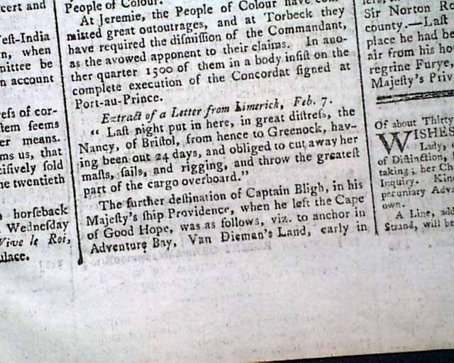 ST. CLAIR'S DEFEAT Battle of the Wabash River Ohio INDIANS Victory 1792 Original
