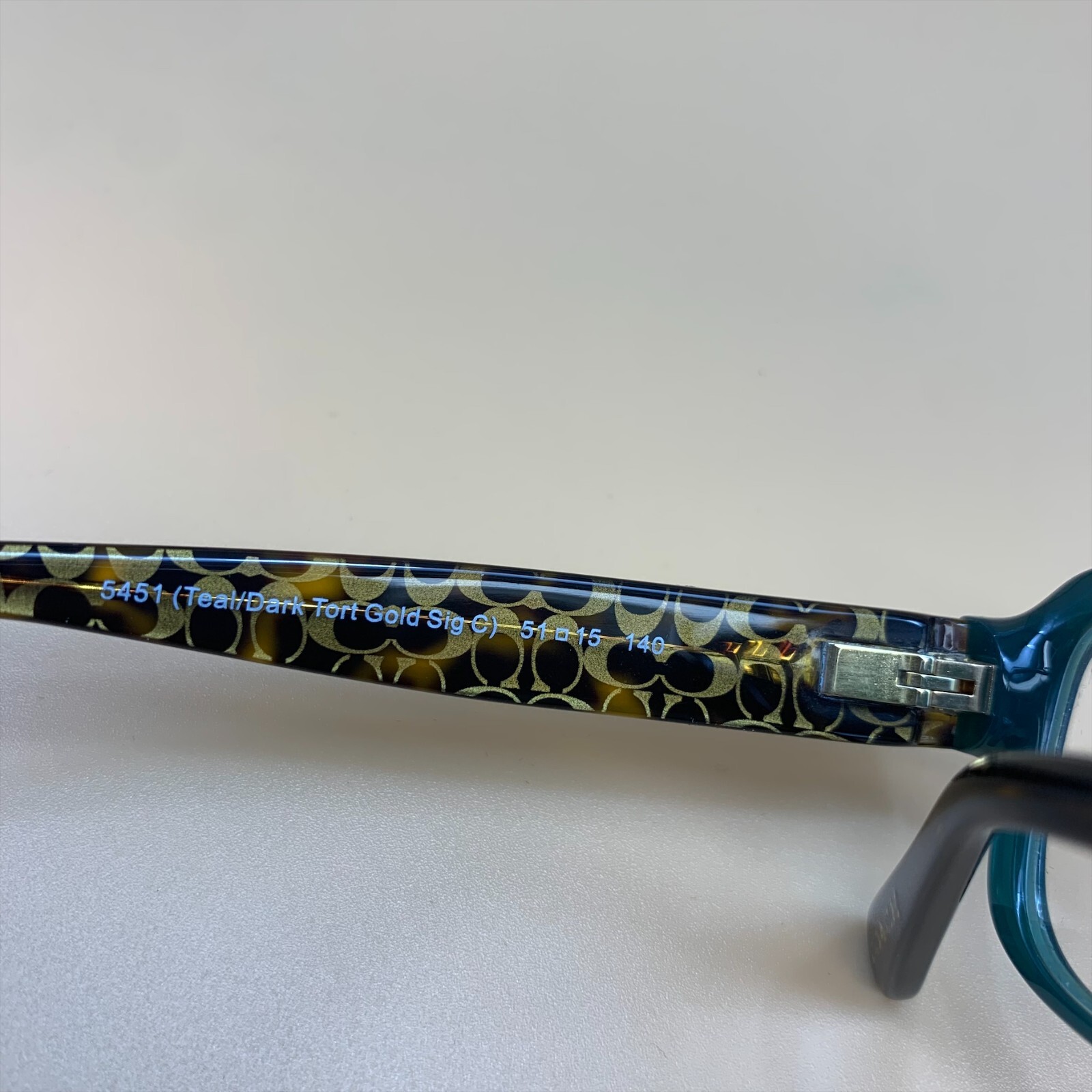 Coach HC 6105 5451 Eyeglasses Teal/Dark Tort Gold 51-15-140 !NO CASE!