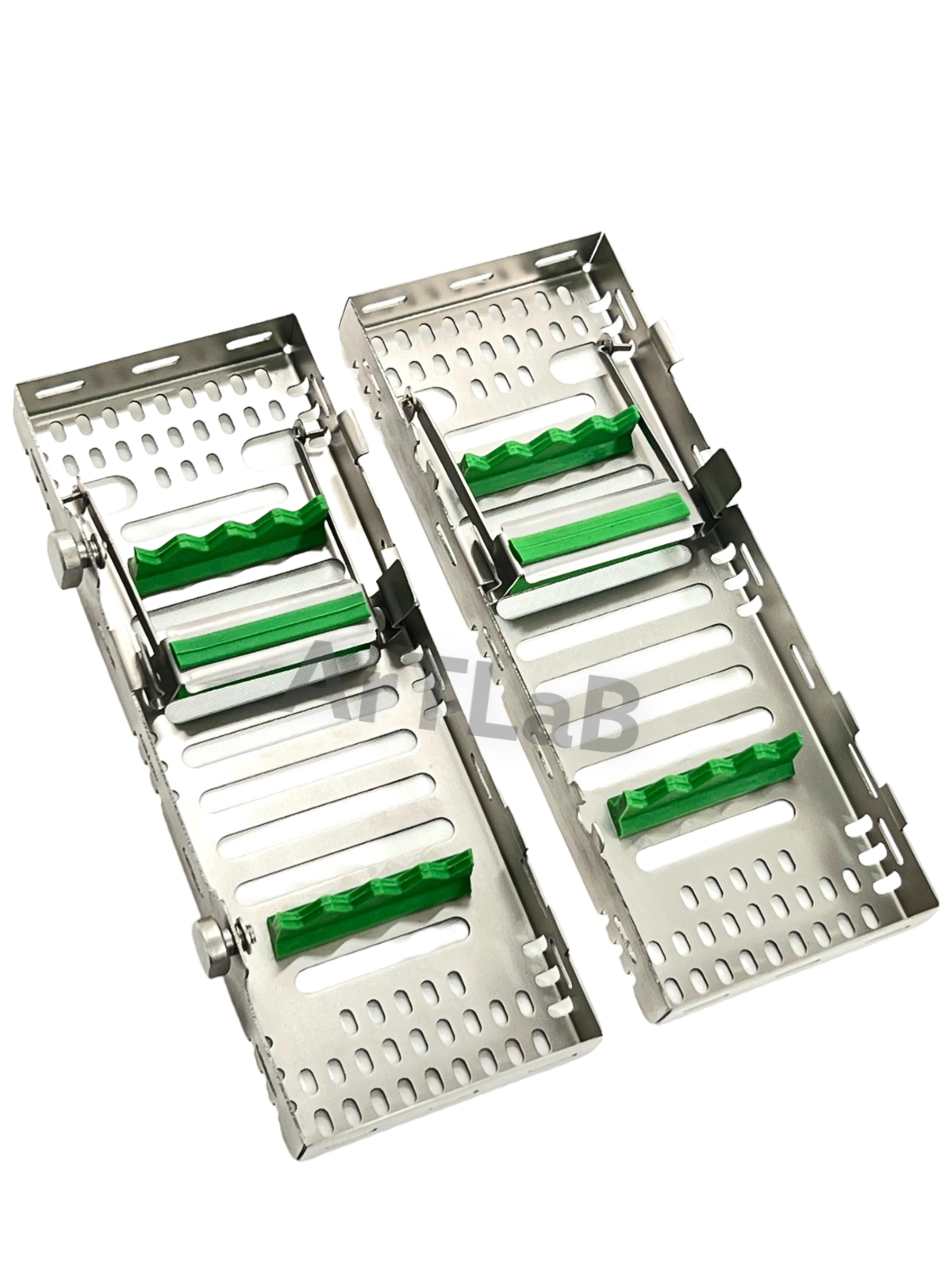 GERMAN Double Decker Dental Surgical Sterilization Autoclave Cassette 8 tools