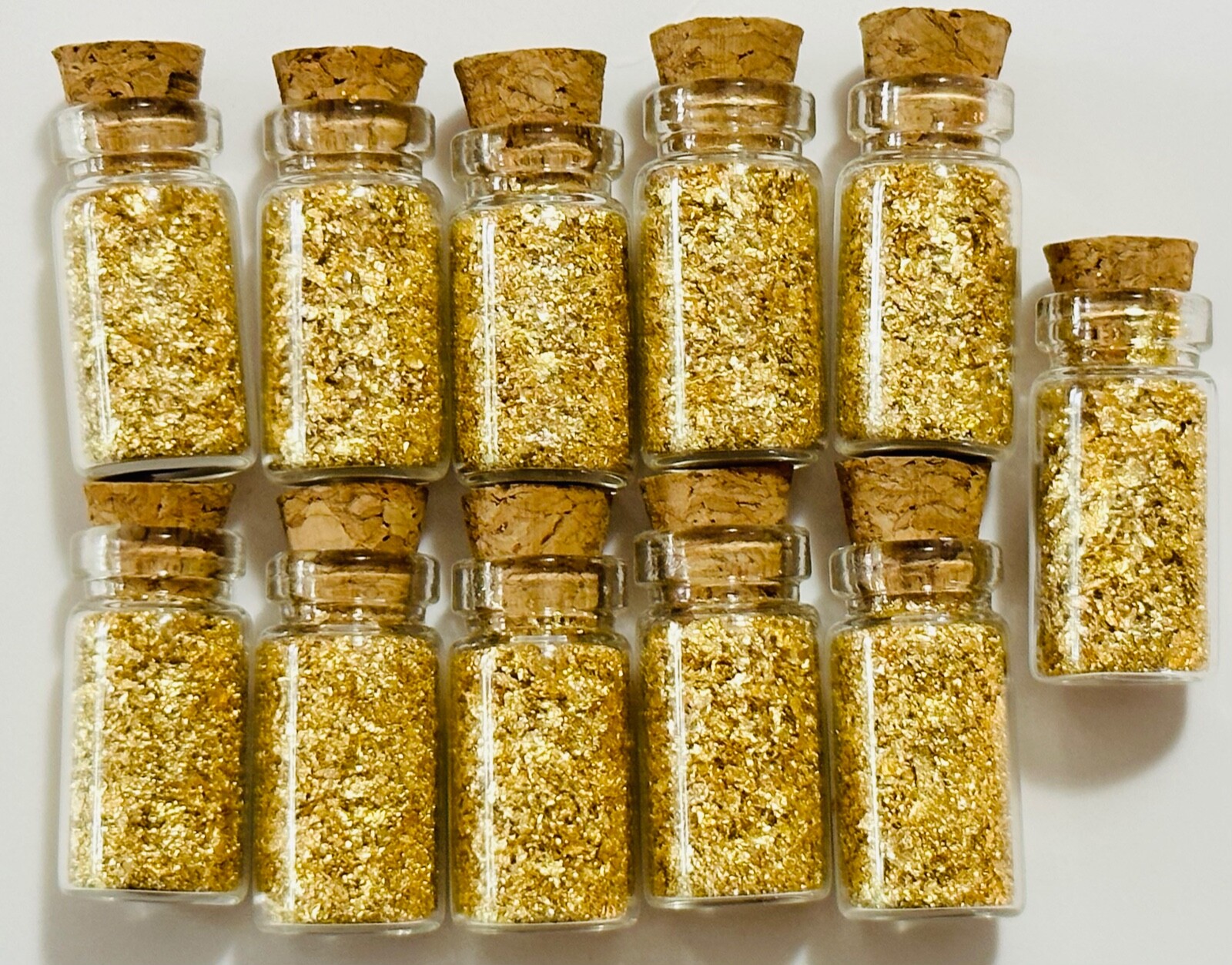 11 Bottles of Gold Leaf Flakes....1ml.... Lowest Price online !!