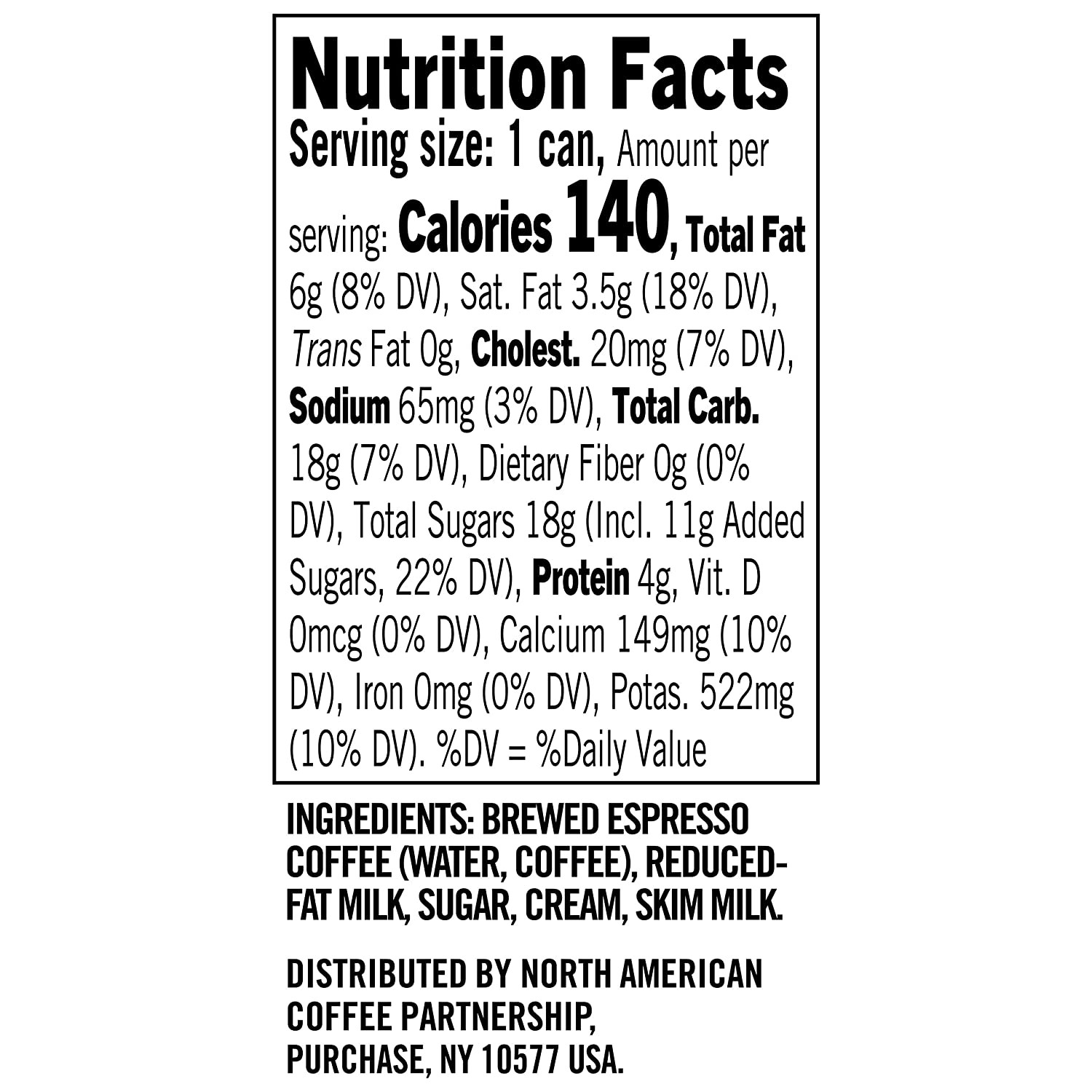 Starbucks Ready to Drink Coffee, Espresso & Cream Light, 6.5Oz Cans (12 Pack)