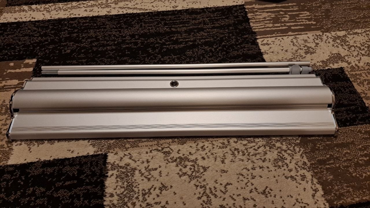 Retractable Banner Stand 33" x 80" – Aluminum – Trade Show Display w/ Carry Case