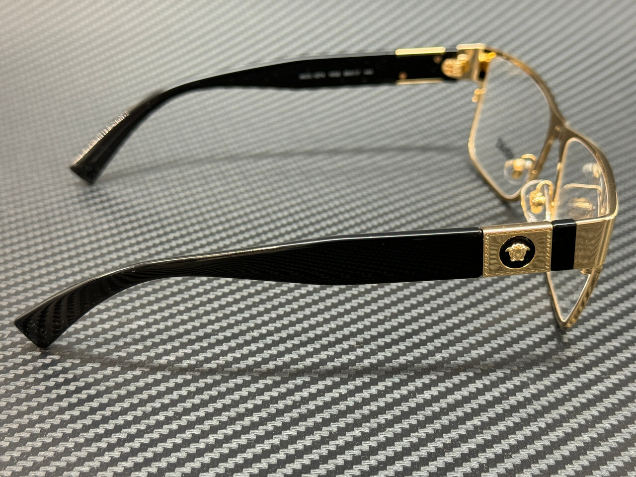 VERSACE VE1274 1002 Gold Black Men's 57 mm Eyeglasses