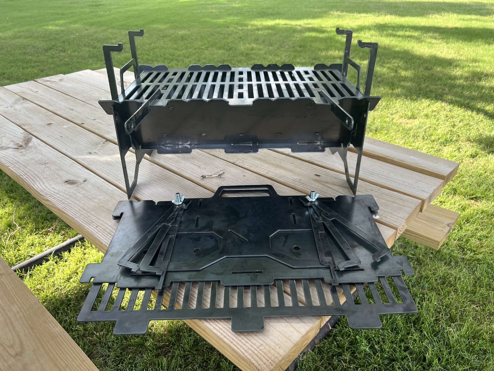 Collapsible Slot Grill 11 Gauge With A Lifted Rack Millscale Free MADE IN THE US