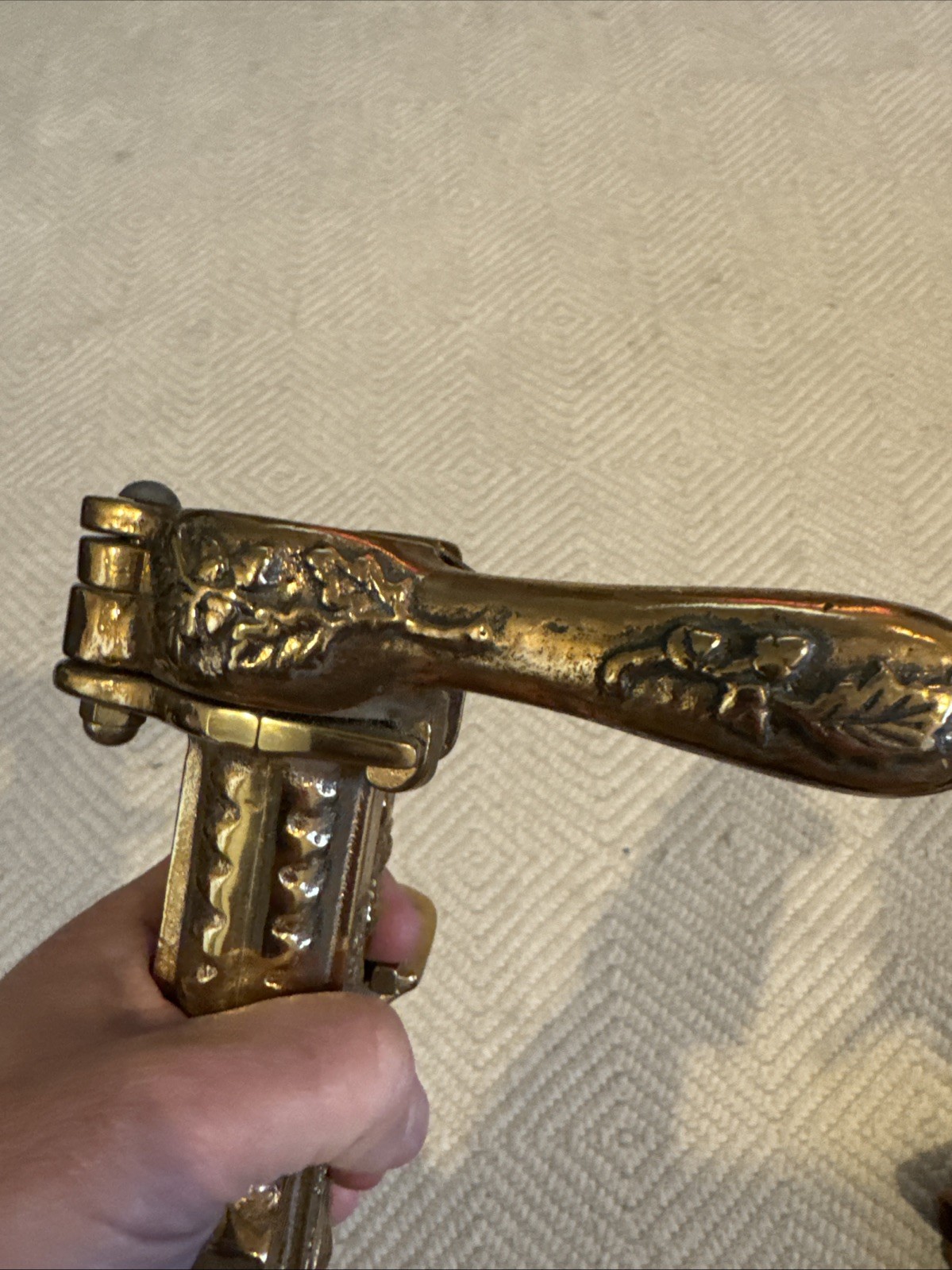 Antique French Bronze Vintner Wine Bottle Cork Corkscrew Cherubs EXCELLENT COND