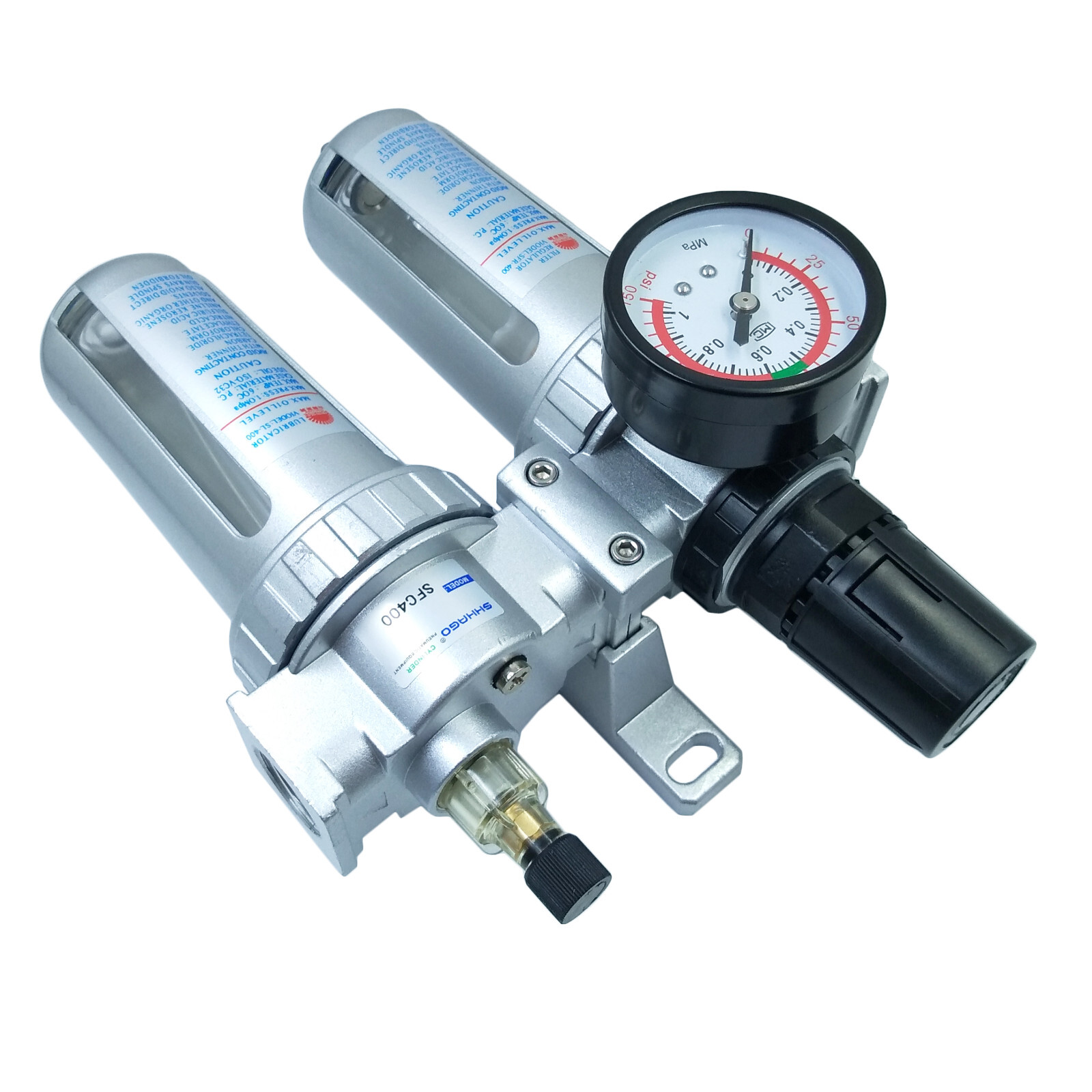 US Stock SFC-400 G1/2'' Pneumatic Air Filter Regulator Lubricator SL400A BSP 1/2