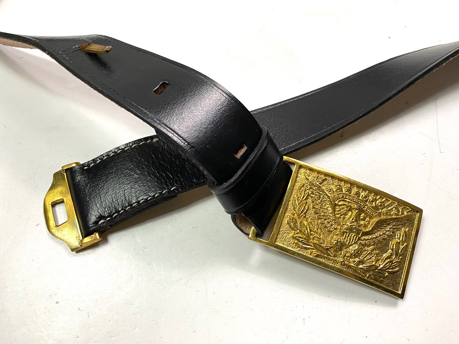 CIVIL WAR US UNION NCO FIELD BELT & BUCKLE- SIZE 2 (FITS 34-44 INCH)