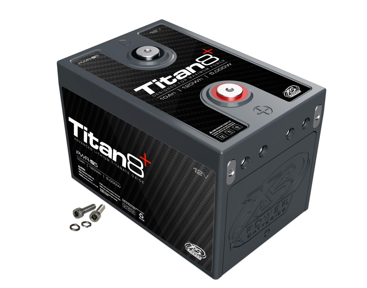 XS Power PWR-S5 12V 5000W Titan8 Lithium Battery with M6 Terminal Bolt,Max 2000A