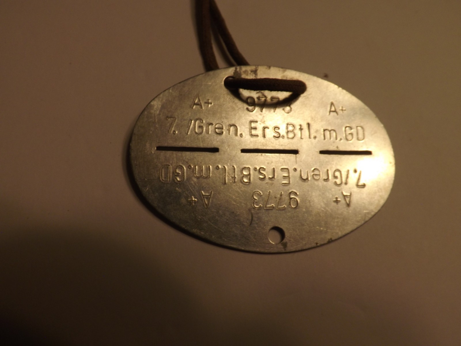 Original WW2 German Army Soldiers Dog Tag- ID #