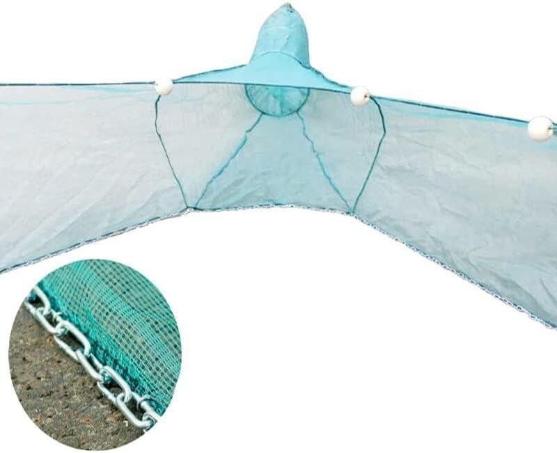 Fiskenet Fishing Net Small Mesh Trap Trawl Fishing Cage Floats Folding Crab Rive