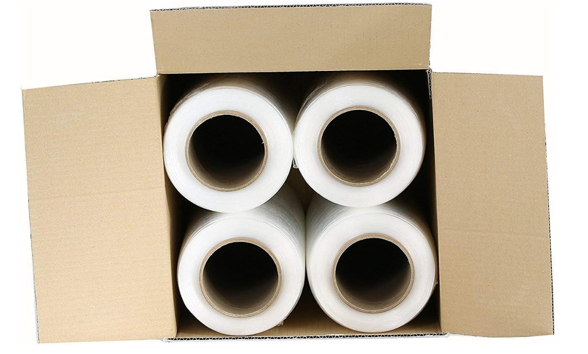 18" x 1500FT Pre-Stretched Pallet Wrap Film Hand Wrap 33 Gauge - 8 Rolls