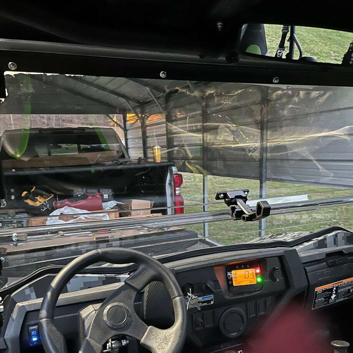 Folding Flip Windshield Scratch Resistant For Kawasaki Teryx 4 800/ 4 S ,2016-23