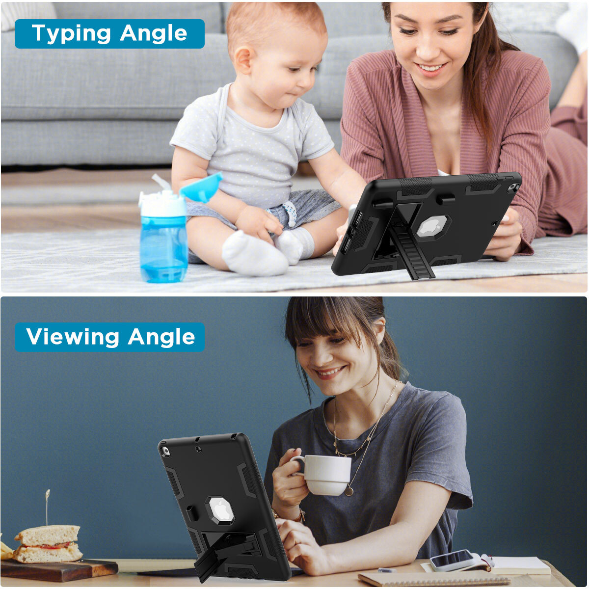 For iPad 9th 8th 7th 10.2" Case Heavy Duty Shockproof Cover + Screen Protector