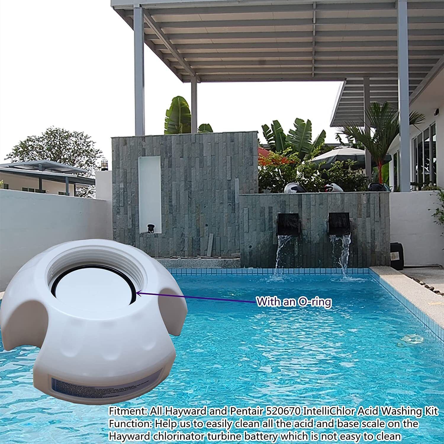 New Pool Salt Cell Cleaning Stand Cap W/ O-ring For Hayward / Goldline T-Cell